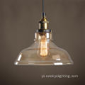 Retro Industrial Clear Glass Lampa Dekoracyjna wisiorek